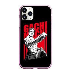 Чехол iPhone 11 Pro матовый GACHIMUCHI WARRIOR ГАЧИМУЧИ ВОИН, цвет: 3D-розовый
