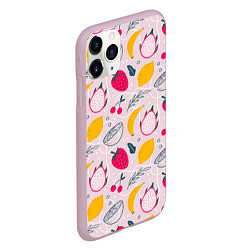 Чехол iPhone 11 Pro матовый Fruit Pattern, цвет: 3D-розовый — фото 2