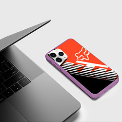 Чехол iPhone 11 Pro матовый FOX X KTM Сollaboration, цвет: 3D-фиолетовый — фото 2