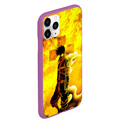 Чехол iPhone 11 Pro матовый ПЛАМЕННАЯ БРИГАДА ПОЖАРНЫХ, FIRE FORCE, цвет: 3D-фиолетовый — фото 2