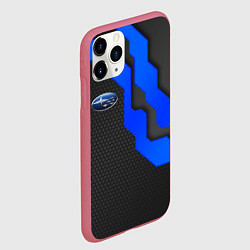 Чехол iPhone 11 Pro матовый SUBARU - СУБАРУ ТЕХНОЛОГИЧЕСКАЯ БРОНЯ, цвет: 3D-малиновый — фото 2
