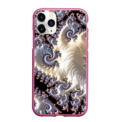 Чехол iPhone 11 Pro матовый Авангардный фрактальный паттерн Avant-garde fracta, цвет: 3D-малиновый