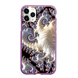 Чехол iPhone 11 Pro матовый Авангардный фрактальный паттерн Avant-garde fracta, цвет: 3D-фиолетовый