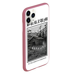 Чехол iPhone 11 Pro матовый In the arms of darkness - Burzum, цвет: 3D-малиновый — фото 2