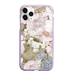 Чехол iPhone 11 Pro матовый Цветы Английский Садовый Узор