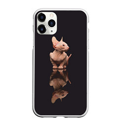 Чехол iPhone 11 Pro матовый Милый котенок сфинкса, цвет: 3D-белый