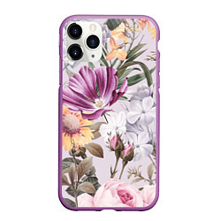 Чехол iPhone 11 Pro матовый Цветы Романтический Букет