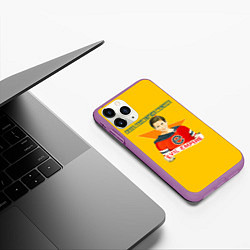 Чехол iPhone 11 Pro матовый Evil Empire - Rage Against the Machine, цвет: 3D-фиолетовый — фото 2