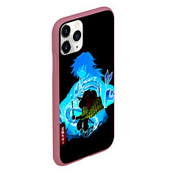 Чехол iPhone 11 Pro матовый Томиока Гию Клинок рассекающий демонов, цвет: 3D-малиновый — фото 2