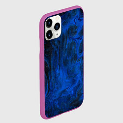 Чехол iPhone 11 Pro матовый Синий абстрактный дым, цвет: 3D-фиолетовый — фото 2