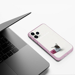 Чехол iPhone 11 Pro матовый Im with You Муха сидит на капсуле, цвет: 3D-розовый — фото 2