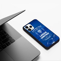 Чехол iPhone 11 Pro матовый Leeds United Football Club Number 1, цвет: 3D-черный — фото 2