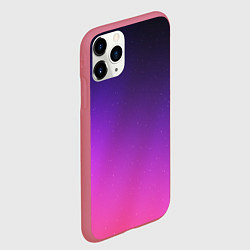Чехол iPhone 11 Pro матовый Розовофиолетовый градиент, цвет: 3D-малиновый — фото 2