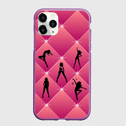 Чехол iPhone 11 Pro матовый Веселый Танцующий Счастливый, цвет: 3D-фиолетовый