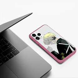 Чехол iPhone 11 Pro матовый Тифую Мацуно, цвет: 3D-малиновый — фото 2