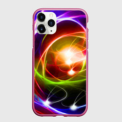 Чехол iPhone 11 Pro матовый Галактическое звёздное пространство Galactic Star, цвет: 3D-малиновый