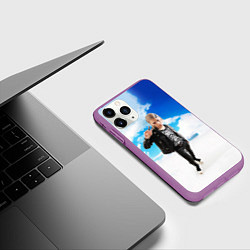 Чехол iPhone 11 Pro матовый ПЛАТИНА SOSA MUZIK, цвет: 3D-фиолетовый — фото 2