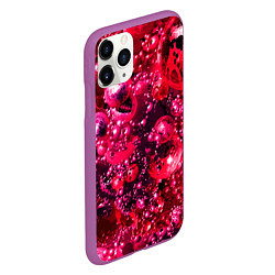 Чехол iPhone 11 Pro матовый ВОЗДУШНО КРАСНЫЕ ШАРЫ, цвет: 3D-фиолетовый — фото 2
