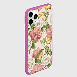 Чехол iPhone 11 Pro матовый Цветы Английские Розы, цвет: 3D-фиолетовый — фото 2