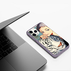 Чехол iPhone 11 Pro матовый Такаси Мицуя, цвет: 3D-серый — фото 2