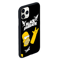 Чехол iPhone 11 Pro матовый Black Sabbath Гомер Симпсон Simpsons, цвет: 3D-черный — фото 2