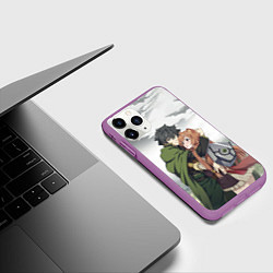 Чехол iPhone 11 Pro матовый НАОФУМИ И РАФТАЛИЯ ВОСХОЖДЕНИЕ ГЕРОЯ ЩИТА, цвет: 3D-фиолетовый — фото 2