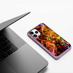 Чехол iPhone 11 Pro матовый Рождение новой звезды The birth of a new star, цвет: 3D-сиреневый — фото 2