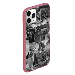 Чехол iPhone 11 Pro матовый Тёмные души комикс, цвет: 3D-малиновый — фото 2