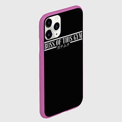 Чехол iPhone 11 Pro матовый Босс Качалки Иероглифы, цвет: 3D-фиолетовый — фото 2