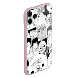 Чехол iPhone 11 Pro матовый Моб психо 100 паттерн, цвет: 3D-розовый — фото 2