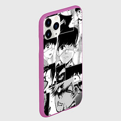 Чехол iPhone 11 Pro матовый Токийский гуль паттерн, цвет: 3D-фиолетовый — фото 2