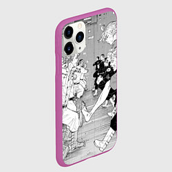 Чехол iPhone 11 Pro матовый Битва токийских мстителей, цвет: 3D-фиолетовый — фото 2