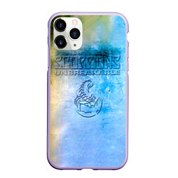 Чехол iPhone 11 Pro матовый Unbreakable - Scorpions, цвет: 3D-светло-сиреневый