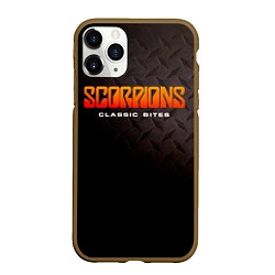 Чехол iPhone 11 Pro матовый Classic Bites - Scorpions, цвет: 3D-коричневый