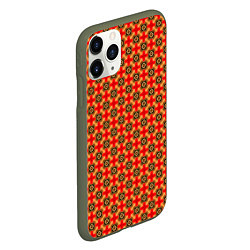 Чехол iPhone 11 Pro матовый COLOR PATTERNED BACKGROUND, цвет: 3D-темно-зеленый — фото 2