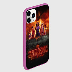 Чехол iPhone 11 Pro матовый ОЧЕНЬ СТРАННЫЕ ДЕЛА STRANGER THINGS, цвет: 3D-фиолетовый — фото 2