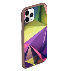 Чехол iPhone 11 Pro матовый Geometric 3 D abstraction Геометрическая трехмерна, цвет: 3D-коричневый — фото 2