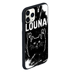 Чехол iPhone 11 Pro матовый Группа Louna и Рок Кот, цвет: 3D-черный — фото 2