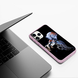 Чехол iPhone 11 Pro матовый METAL GEAR RISING Райден с мечом, цвет: 3D-розовый — фото 2