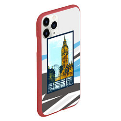 Чехол iPhone 11 Pro матовый London Лондон, цвет: 3D-красный — фото 2