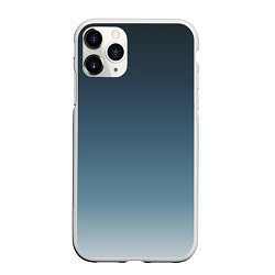 Чехол iPhone 11 Pro матовый GRADIENT shades of blue, цвет: 3D-белый