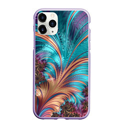 Чехол iPhone 11 Pro матовый Floral composition Цветочная композиция, цвет: 3D-светло-сиреневый