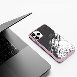 Чехол iPhone 11 Pro матовый Lexus - sport, цвет: 3D-розовый — фото 2
