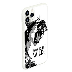 Чехол iPhone 11 Pro матовый Born to be wild! Cougar, цвет: 3D-белый — фото 2