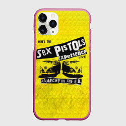 Чехол iPhone 11 Pro матовый Sex Pistols experience LIVE, цвет: 3D-малиновый