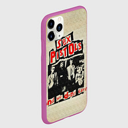 Чехол iPhone 11 Pro матовый We Dont Care - Sex Pistols, цвет: 3D-фиолетовый — фото 2