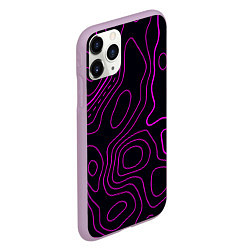 Чехол iPhone 11 Pro матовый THE ILLUSION OF PURPLE LINES, цвет: 3D-сиреневый — фото 2