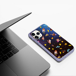 Чехол iPhone 11 Pro матовый Смайлики-руки 3D Emoji Hands, цвет: 3D-светло-сиреневый — фото 2