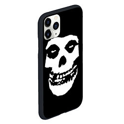 Чехол iPhone 11 Pro матовый Misfits череп, цвет: 3D-черный — фото 2