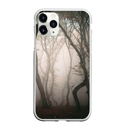 Чехол iPhone 11 Pro матовый Лес Туман, цвет: 3D-белый